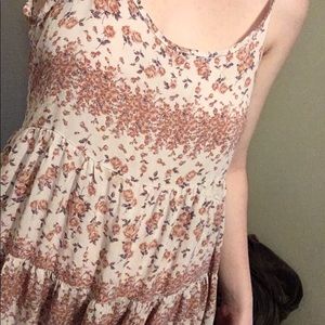 Rose covered pink sun dress